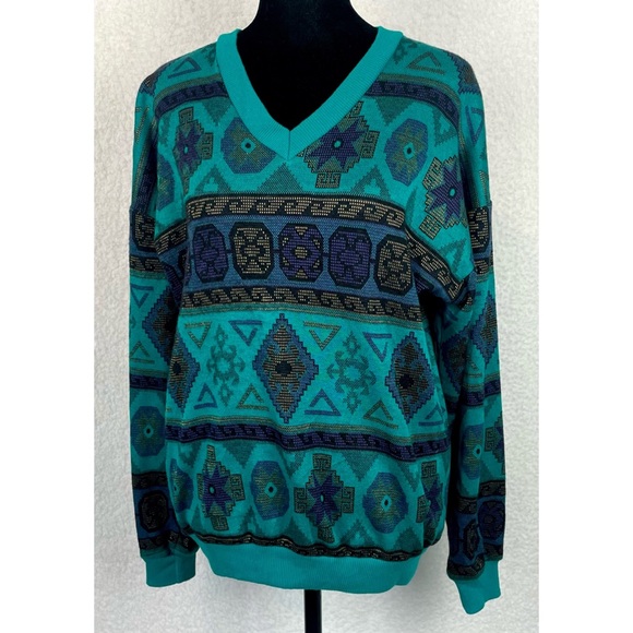 MALCOLM EMILIO • Stay Relevant Sacred Geometry Reworked Vintage Pullover Sweater - Picture 9 of 13